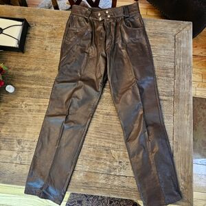 Brooks Brown Leather Pants